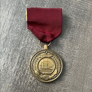 Vintage Maritime Medal Oddity | Energetic Bronze Navy Relic